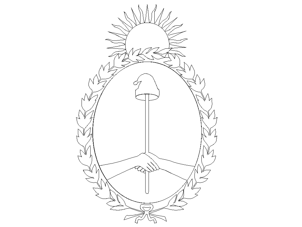 Escudo Nacional Argentino 3D