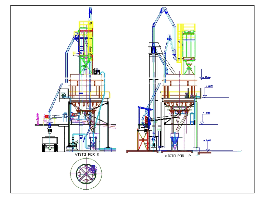 Tolva de descarga a granel en AutoCAD | CAD (901.92 KB) | Bibliocad