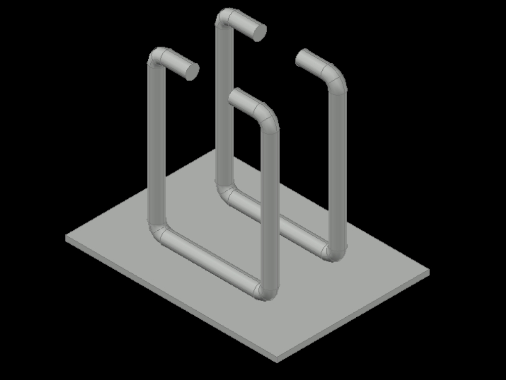 Anchor plate in 3d.
