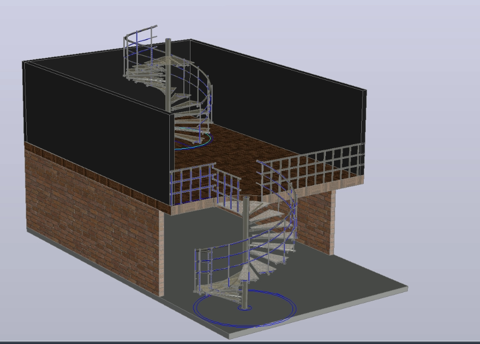 Escaliers avec matériaux