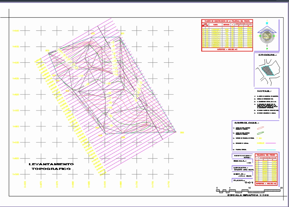 Topographic survey of a small plot