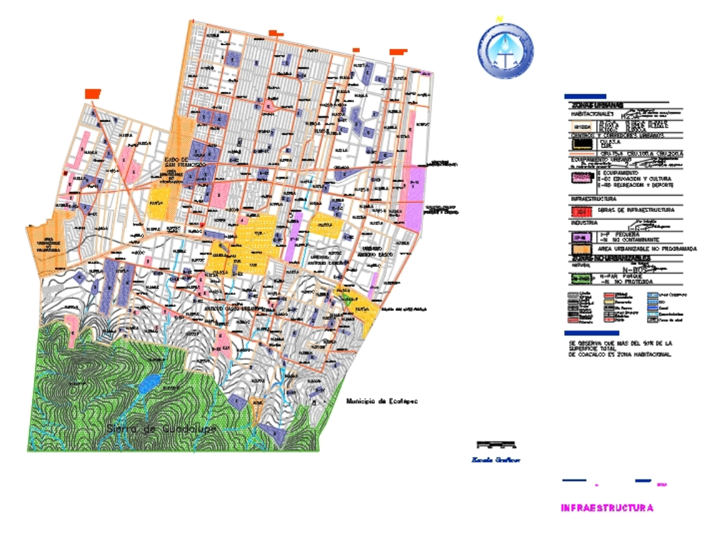 Coacalco Edo land use map. from mex.