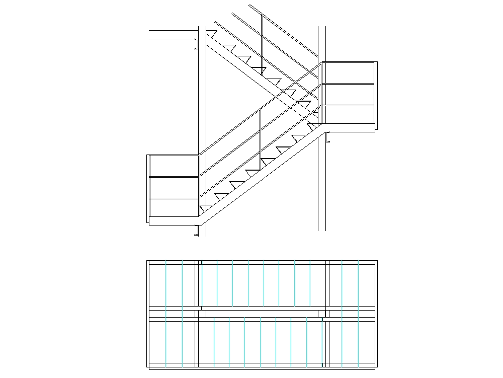 Escalera En Autocad Descargar Cad Gratis 1581 Kb Bibliocad 