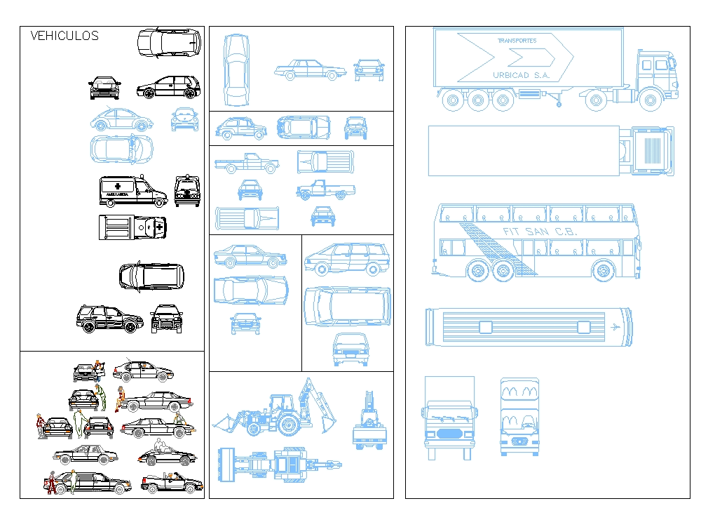 Show of several self-driven transport