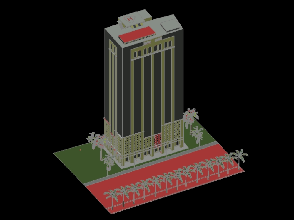 Office building in 3d.