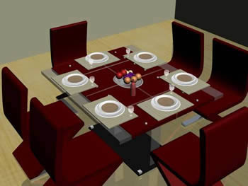Dining furnitures3d