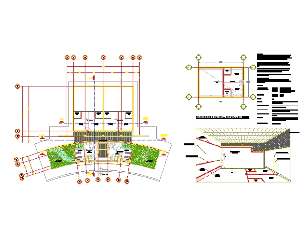 Squash field in AutoCAD CAD download (12.85 MB) Bibliocad