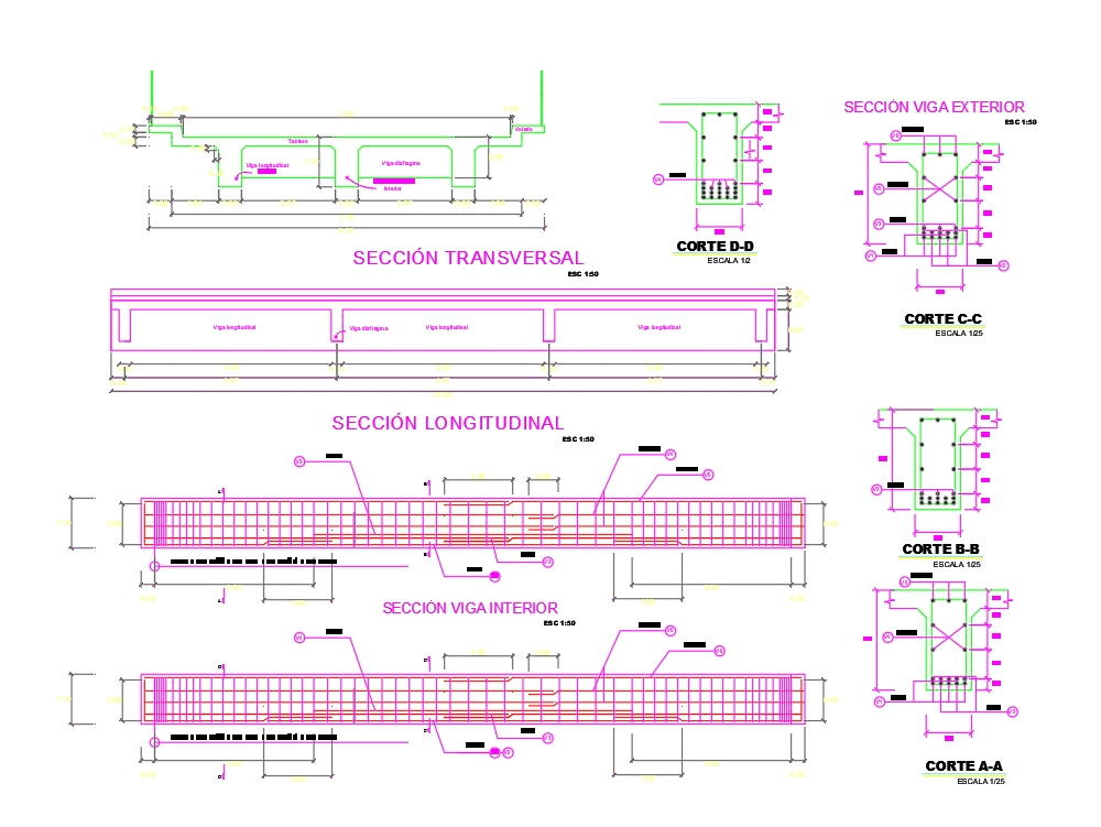 Puente De Viga Losa En Autocad Descargar Cad 8735 Kb Bibliocad 1380