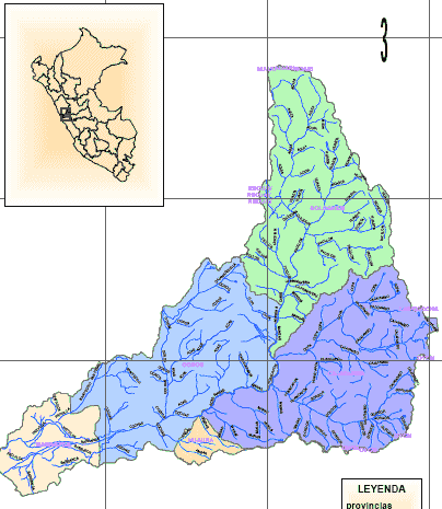 Provinzen im Pativilca-Becken - Peru