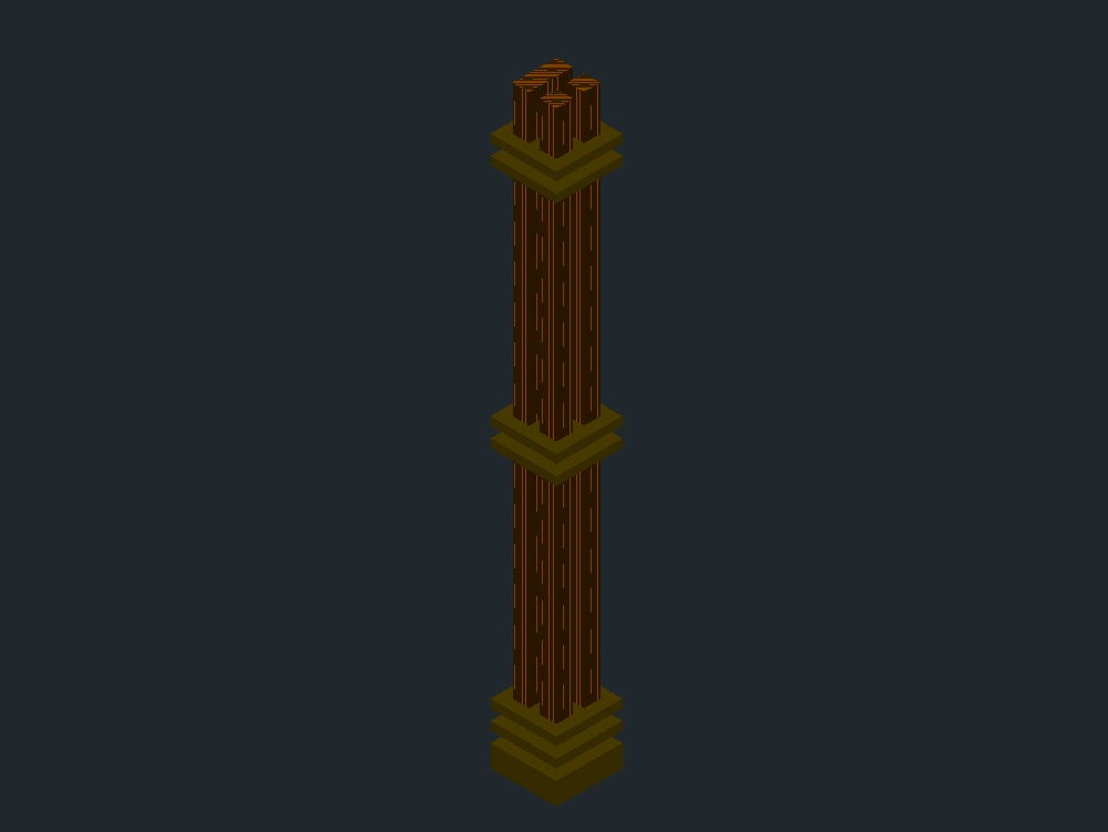 wooden column