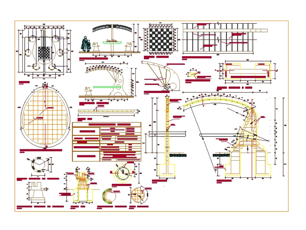 Tabuleiro de xadrez em AutoCAD, Baixar CAD Grátis (382.47 KB)