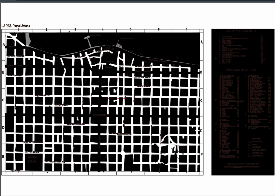 Plano de b.c.s. la paz mexico
