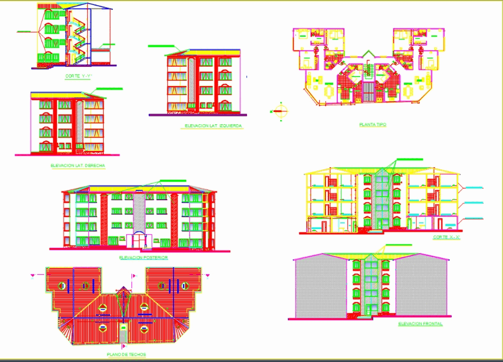 Immeuble Multifamilial Dans Autocad Téléchargement Cad Gratuit 37078 Kb Bibliocad 6519