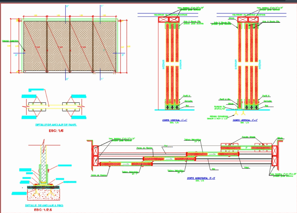 Partition Wall Cad Block