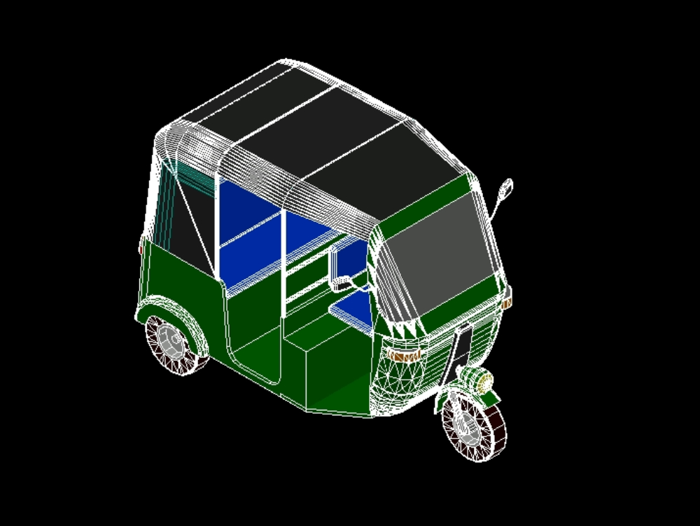Moto-taxi en 3D.