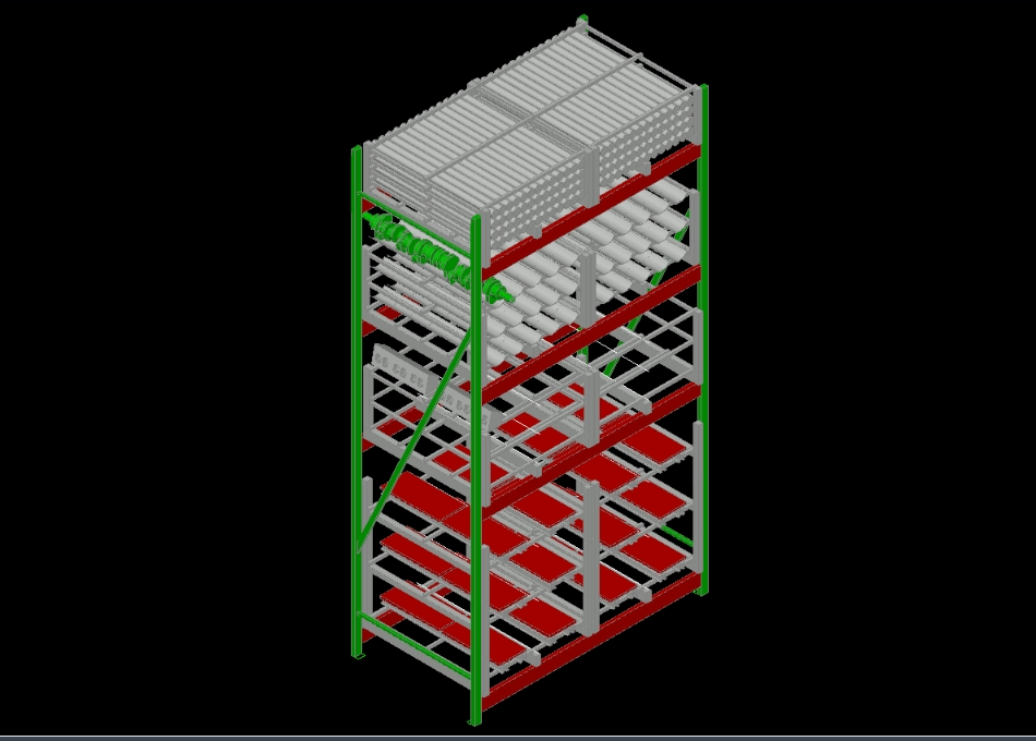 Rack de almacenaje  3D