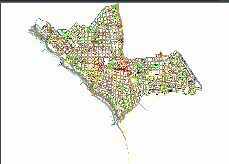Mapa cadastral do distrito de Miraflores