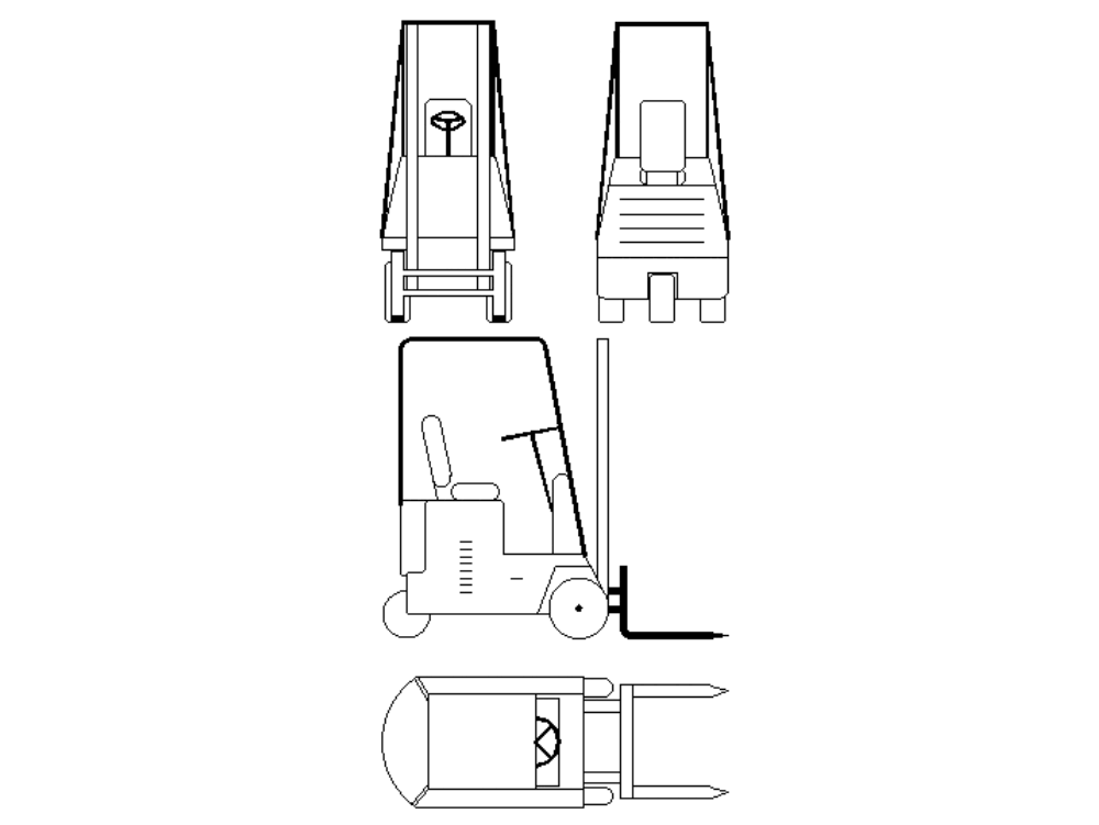 Montacargas Autocad