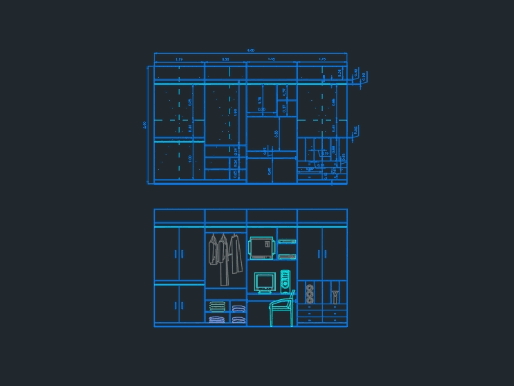 Closet in AutoCAD Download CAD free (143.94 KB) Bibliocad