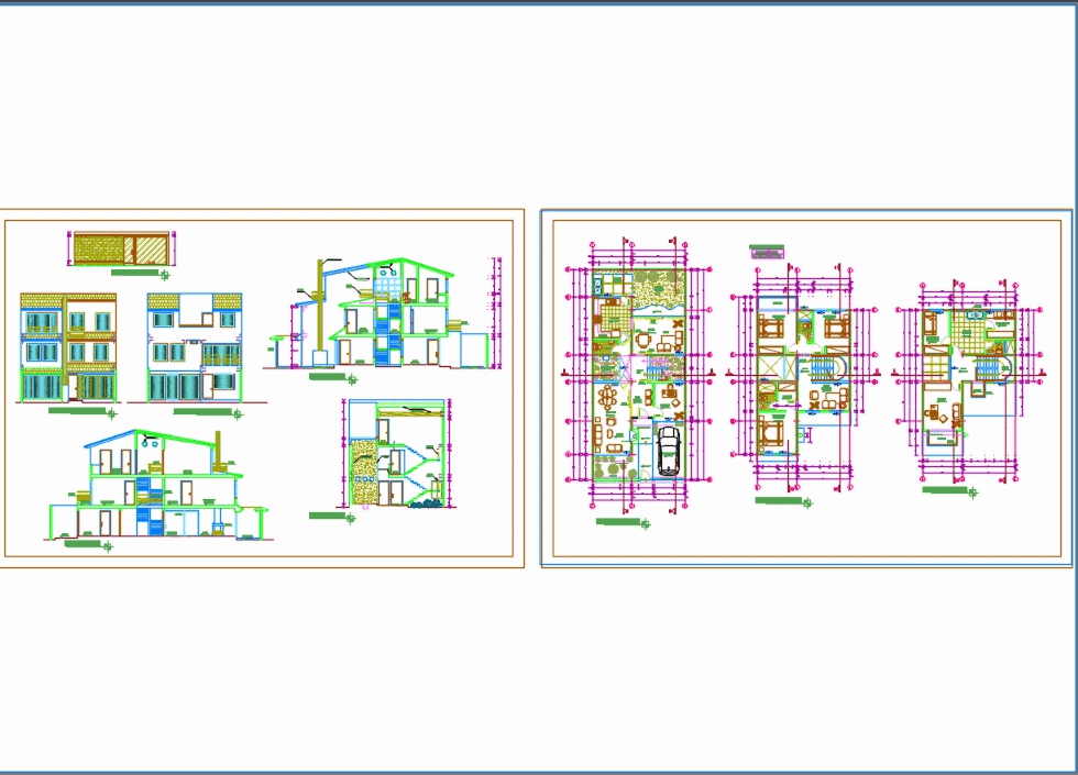 Única Casa De Família Em Autocad Baixar Cad Grátis 569 58 Kb