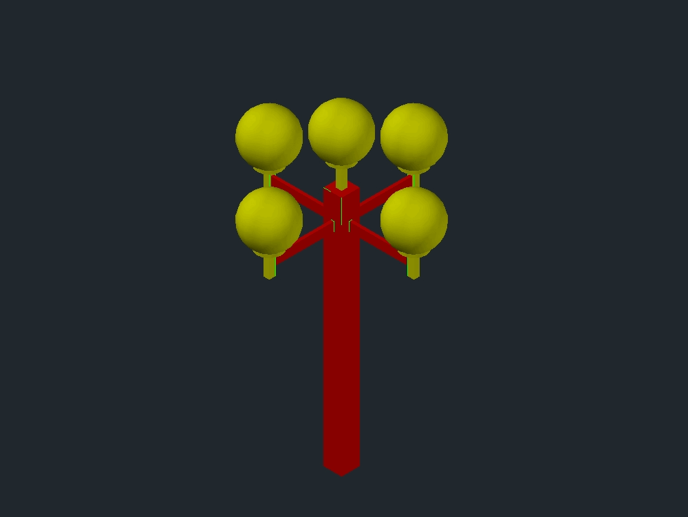street light 3d cad block free download
