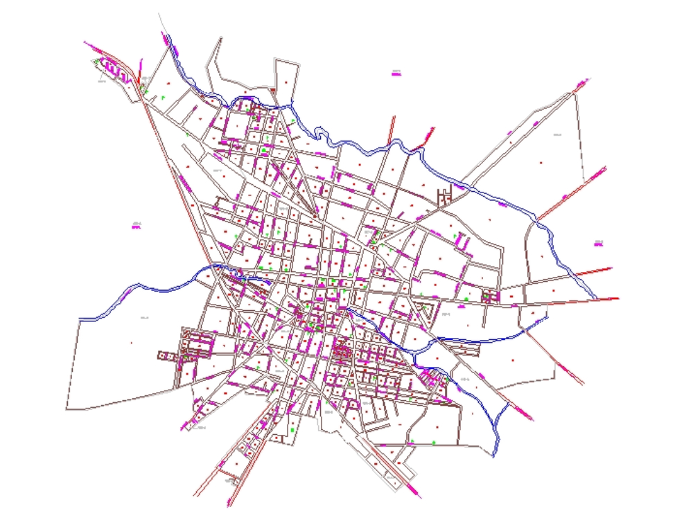 Urban map of San Felipe - Mexico.