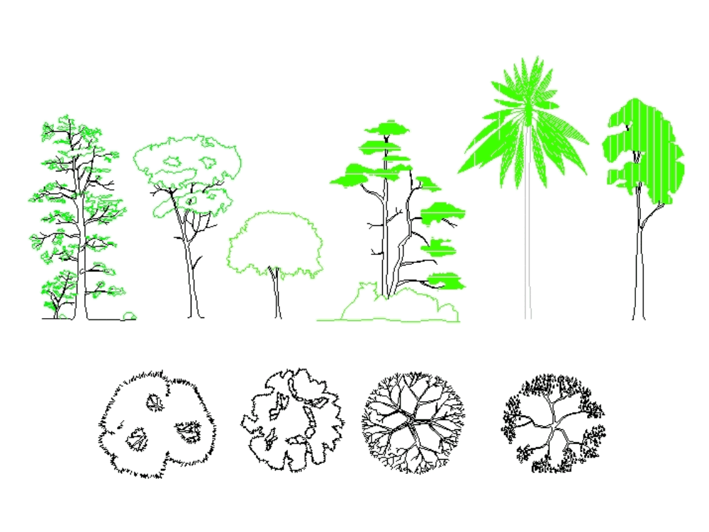 Arvores em pl bx 1 en AutoCAD | Descargar CAD gratis (308.3 KB) | Bibliocad
