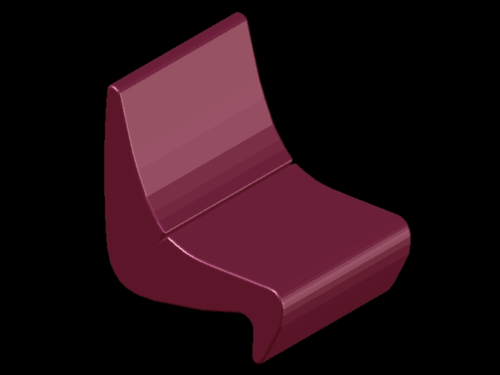Stilisierter 3D-Sessel.