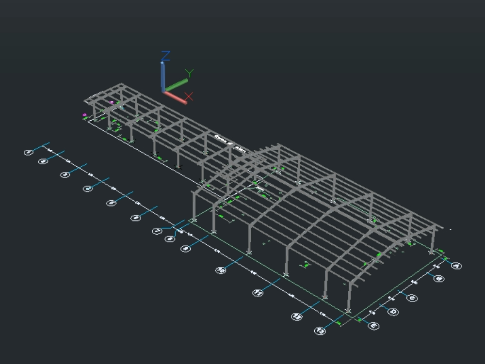 Estructura Galpón 3D