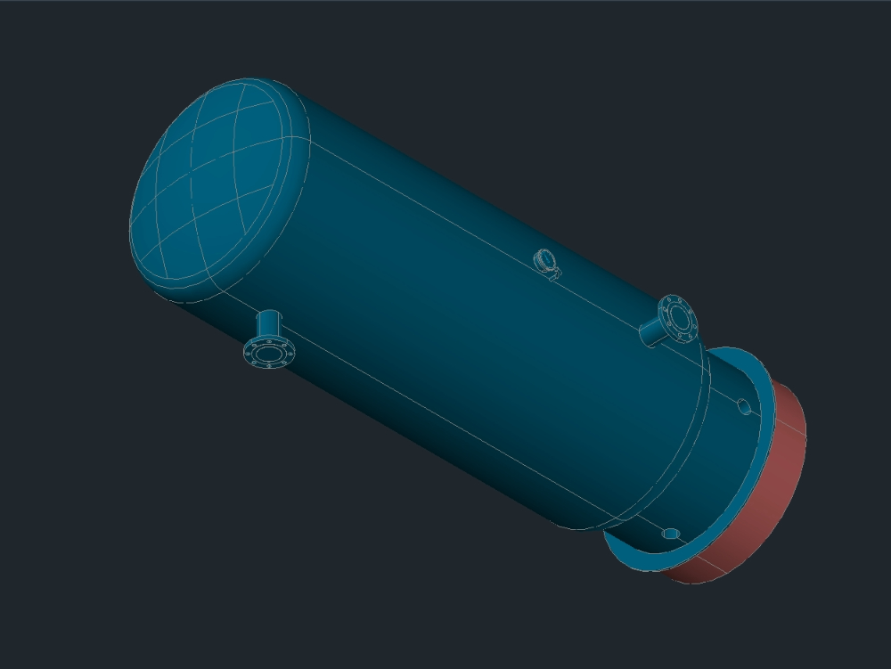 3d lung tank in AutoCAD, Download CAD free (162.41 KB)