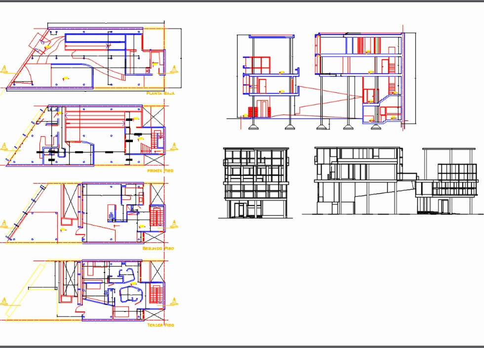 Curutchet home in AutoCAD | Download CAD free (265.89 KB ... villa electrical plan 