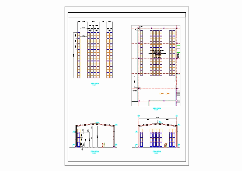Estantes de almacenamiento en AutoCAD | CAD (170.18 KB) | Bibliocad