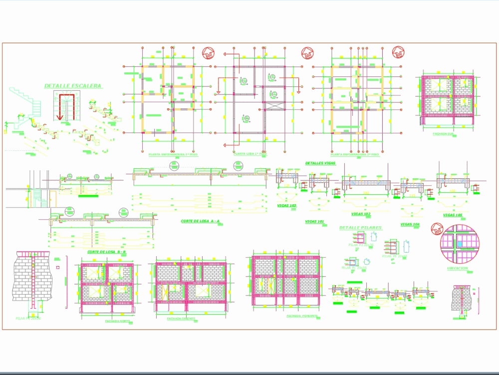 Proyecto Estructura Hormigon En Autocad Cad 54206 Kb Bibliocad 