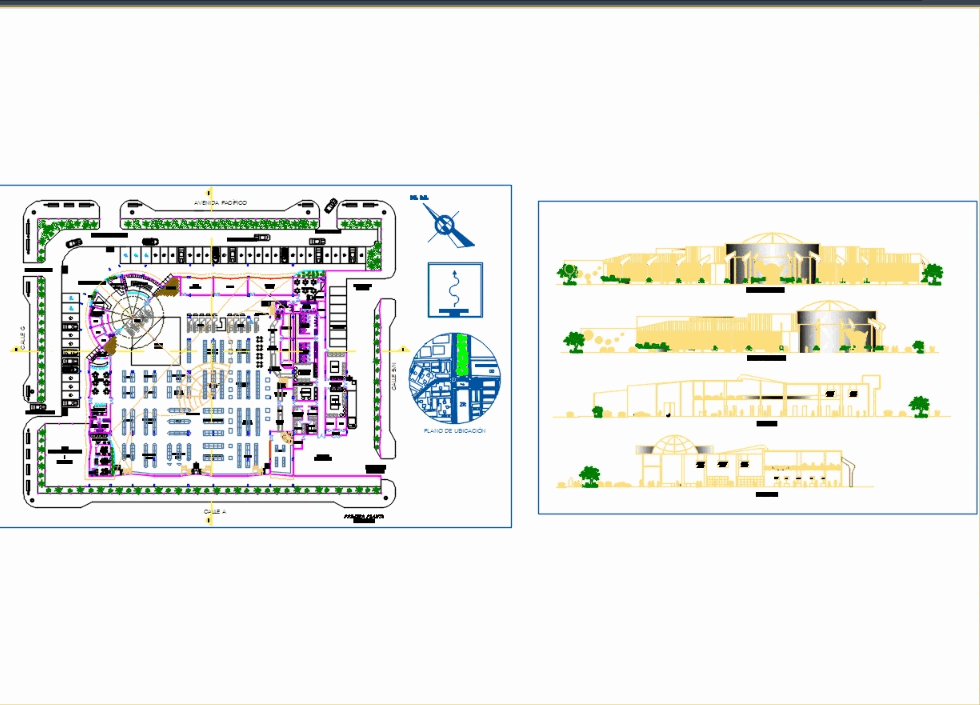 Mini Centro Comercial En Autocad Descargar Cad Gratis 1 42 Mb