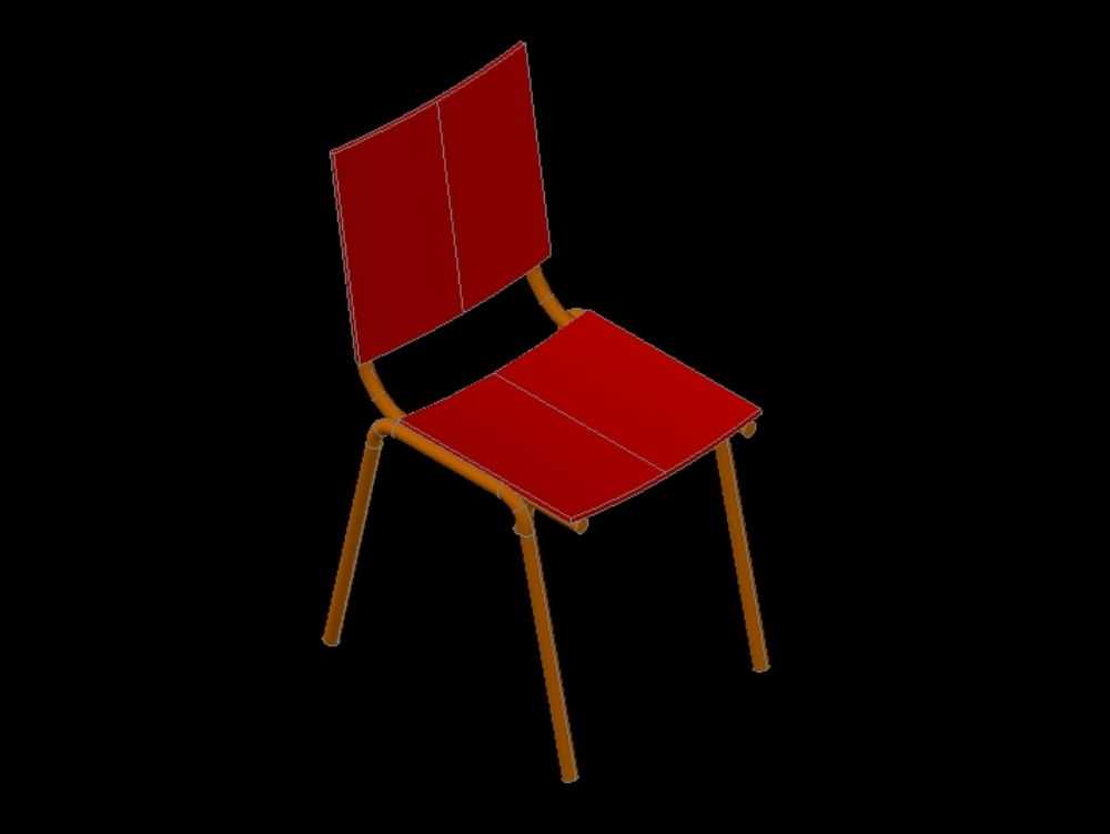 Office chair in 3d.