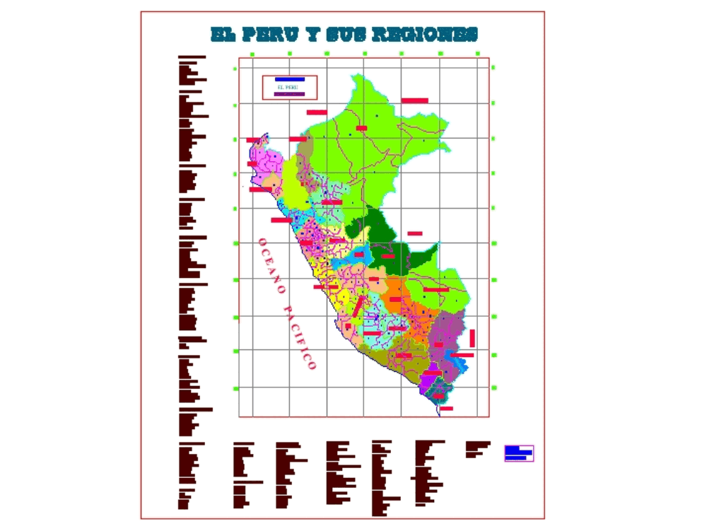 Mapa de peru en AutoCAD  Descargar CAD gratis (152.05 KB)  Bibliocad