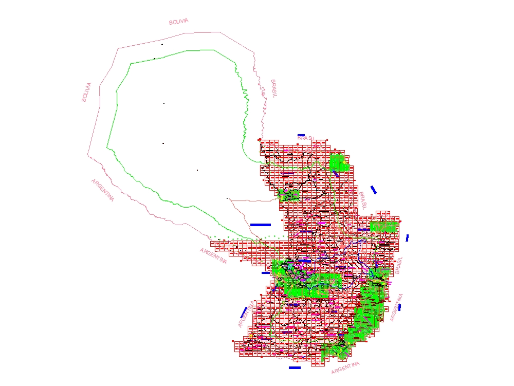 mapa distrital do paraguai