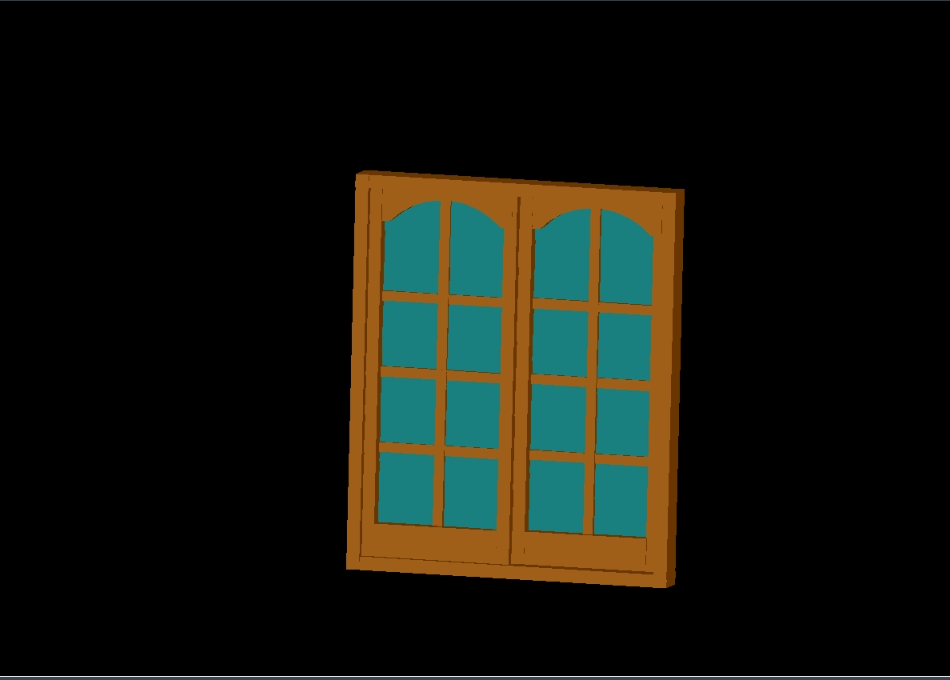 janela deslizante 3d