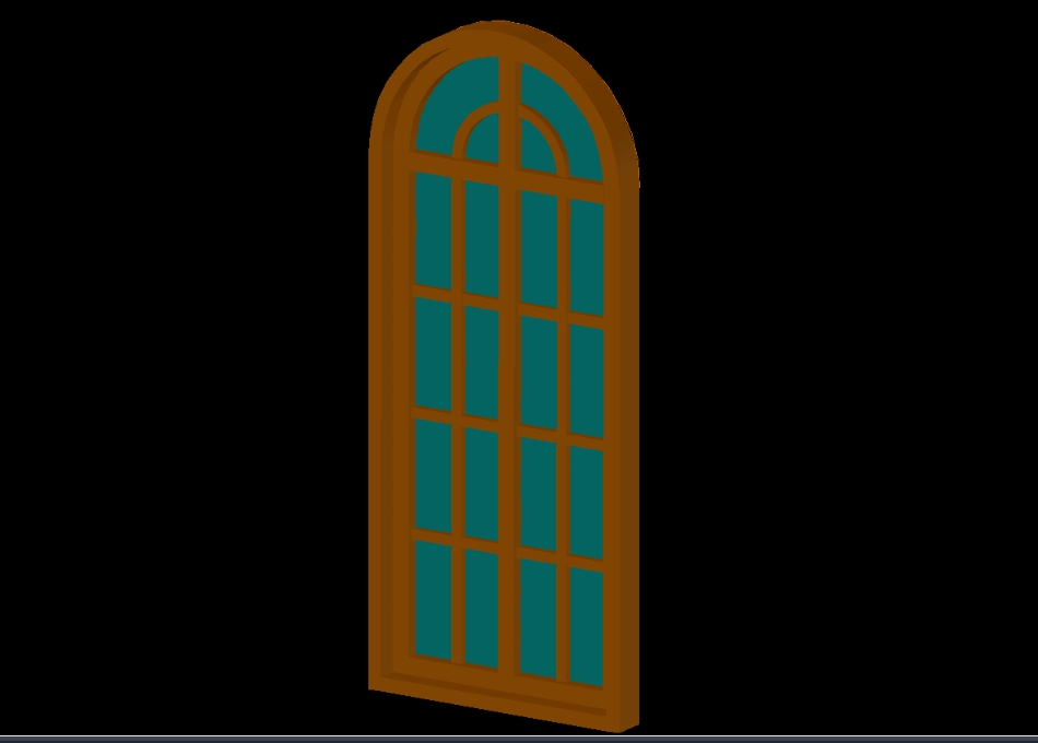 fenêtre en bois 3D