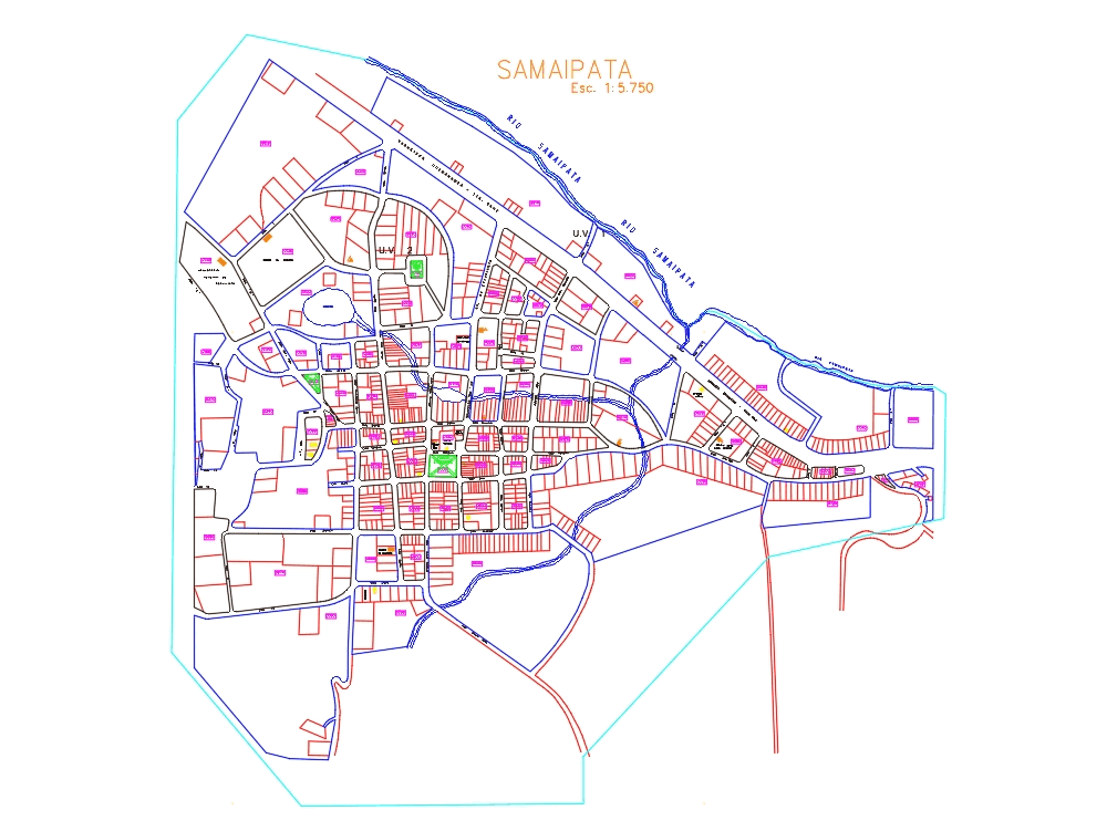 Mapa de samaipata - santa cruz em AutoCAD | CAD (351.37 KB) | Bibliocad