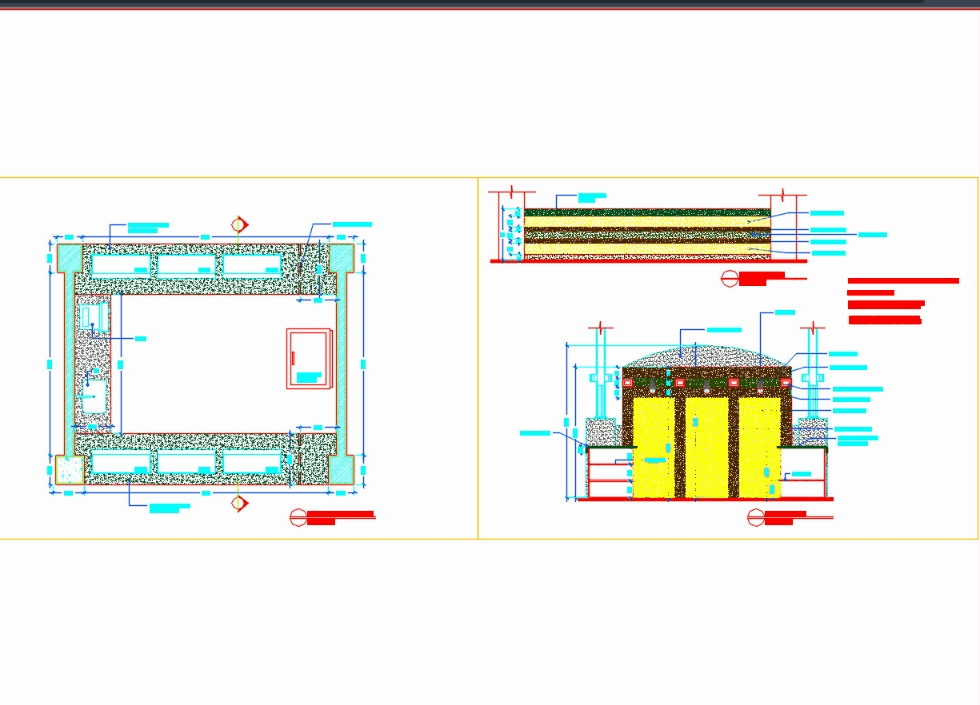 Food kiosk in AutoCAD | CAD download (73.42 KB) | Bibliocad
