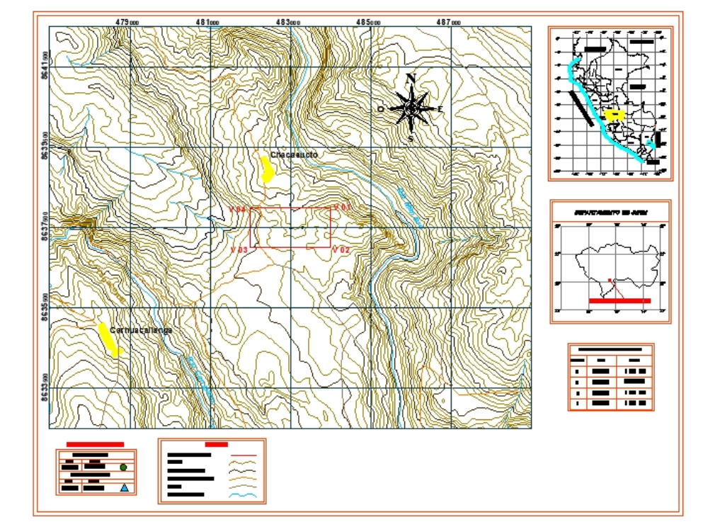 Mining consession Santa Maria I- - Location plans , ecological,seismic,