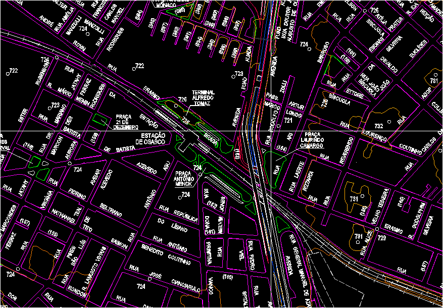 Mapa de Osasco; Sao Paulo; Brasil
