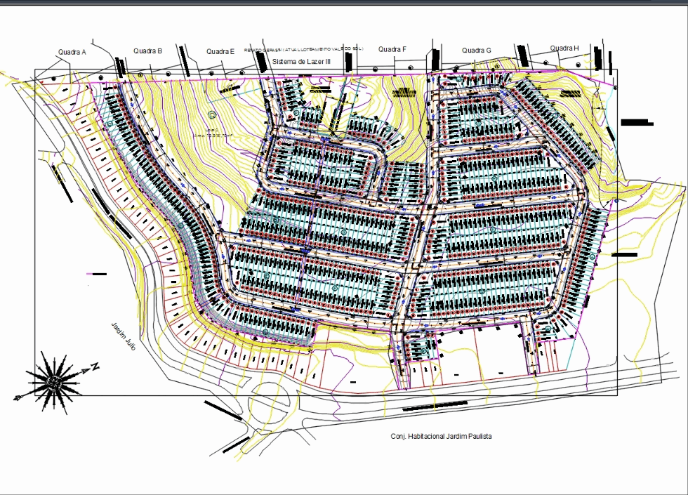Projeto De Loteamento 4 Em Autocad Baixar Cad Grtis 1