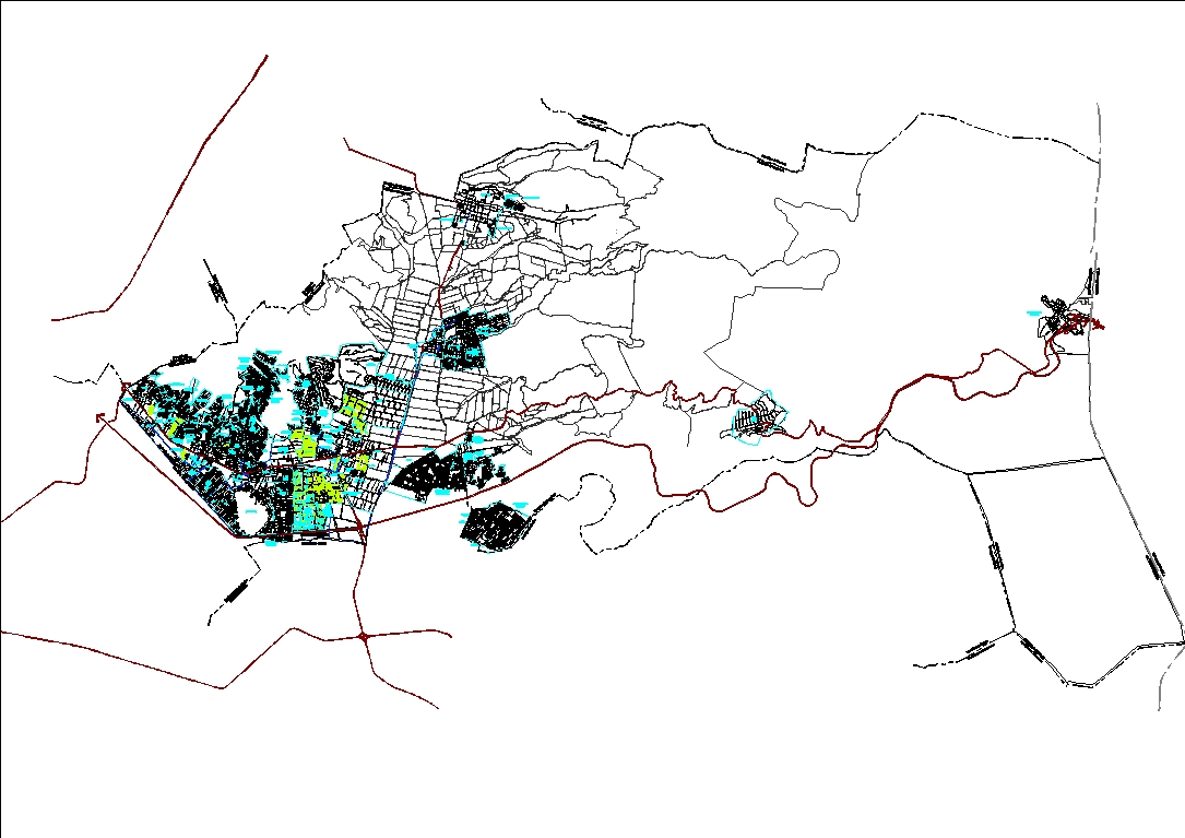 Mapa del Municipio de Ixtapaluca; Estado de Mexico.