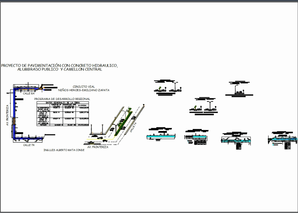 Streets to be paved in AutoCAD | Download CAD free (1.52 ... e plan electrical free download 