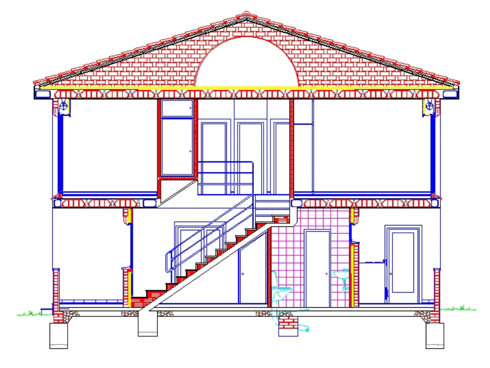 Corte por fachada en AutoCAD | Descargar CAD gratis ( KB) | Bibliocad