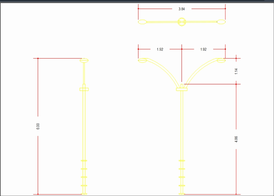 Luminaria De Metros Tipo A En Autocad Cad Kb Bibliocad