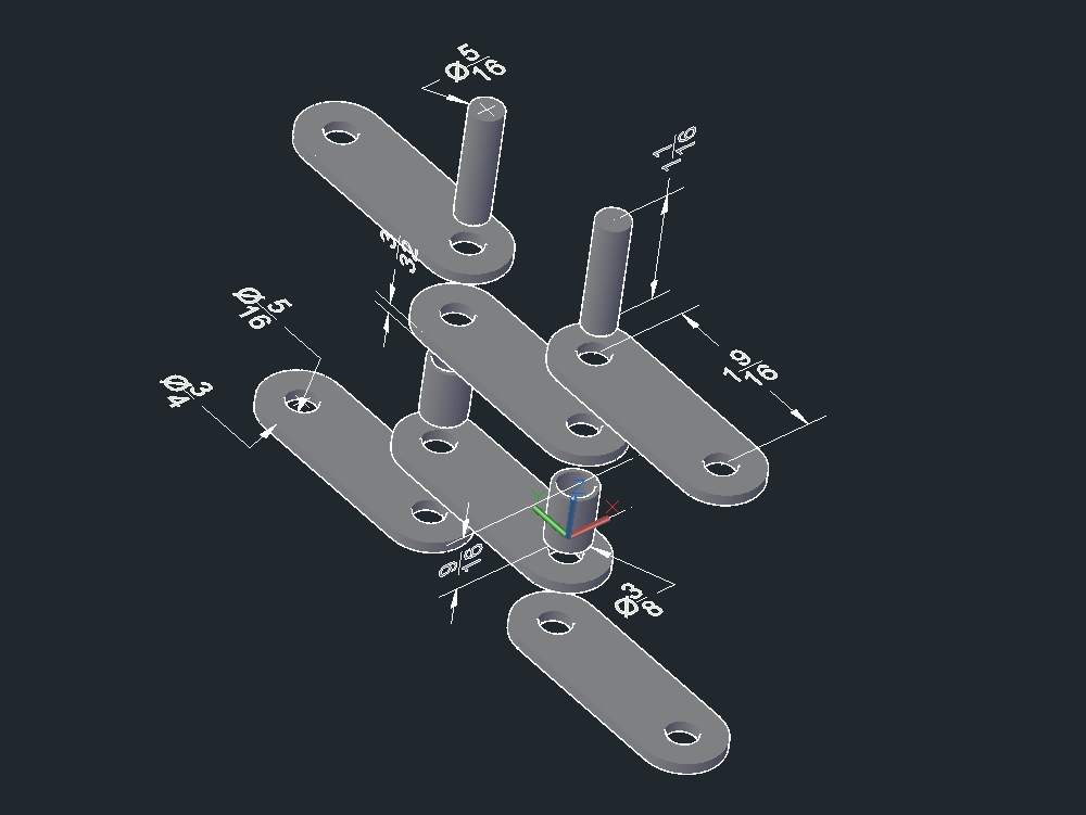 chaîne à rouleaux 3D