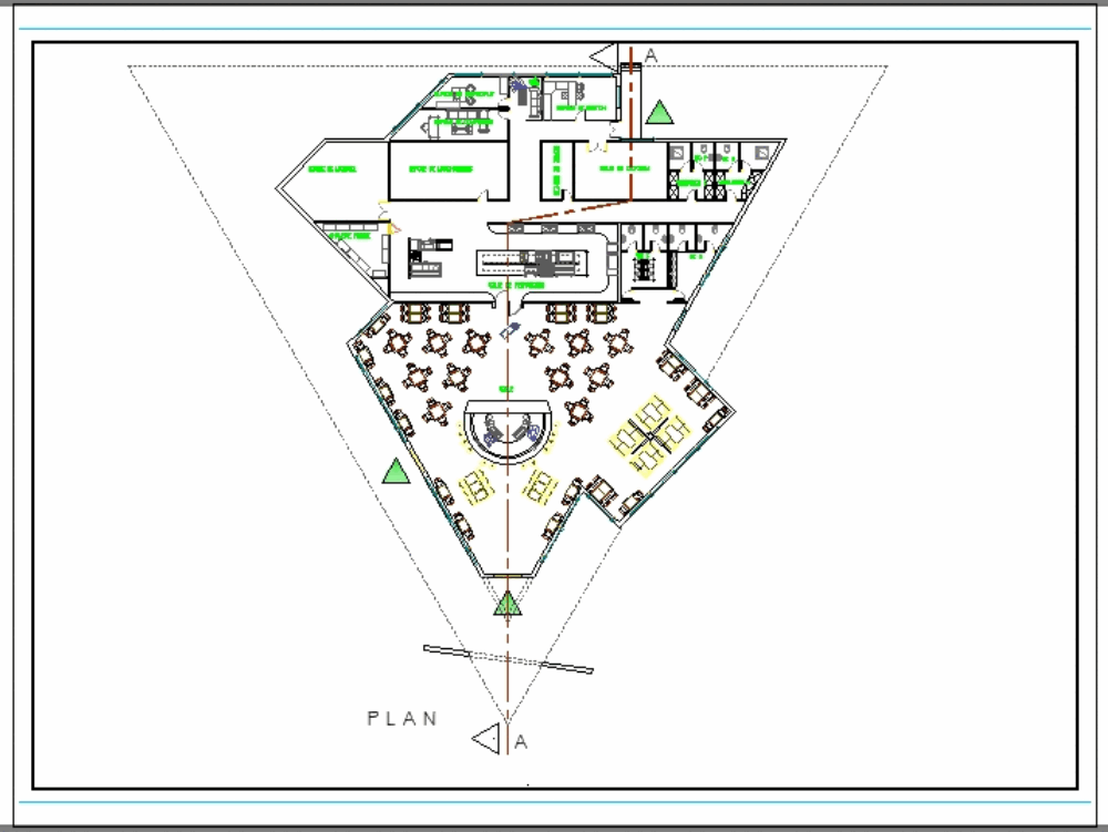 Restaurant En Autocad Descargar Cad Gratis 108 Mb Bibliocad 4587